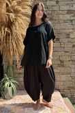 Made in Italy Pure Cotton Ovo Box Top Black /23 =